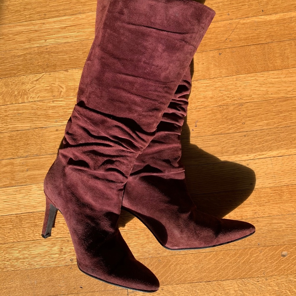 Vintage merlot suede banana republic boots